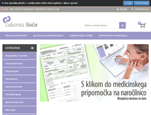 Tablet Screenshot of lekarna-soca.si